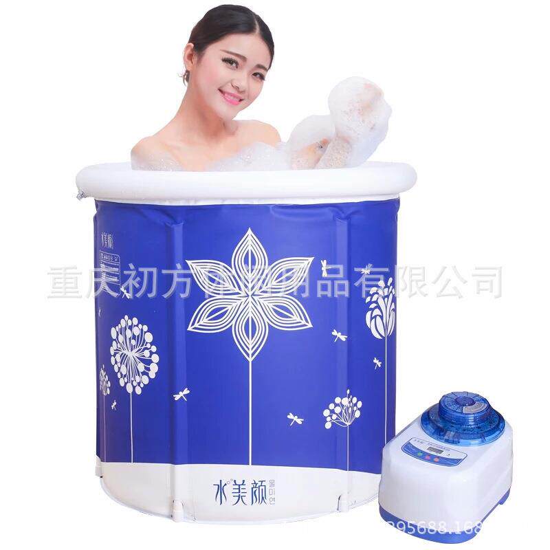 水美颜泡澡蒸熏两用浴桶带盖熏蒸机桑拿按摩汗蒸桶洗澡桶