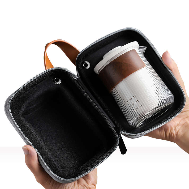 绿珠快客杯新款旅行茶具套装便携收纳包办公室家用功夫茶具泡茶壶