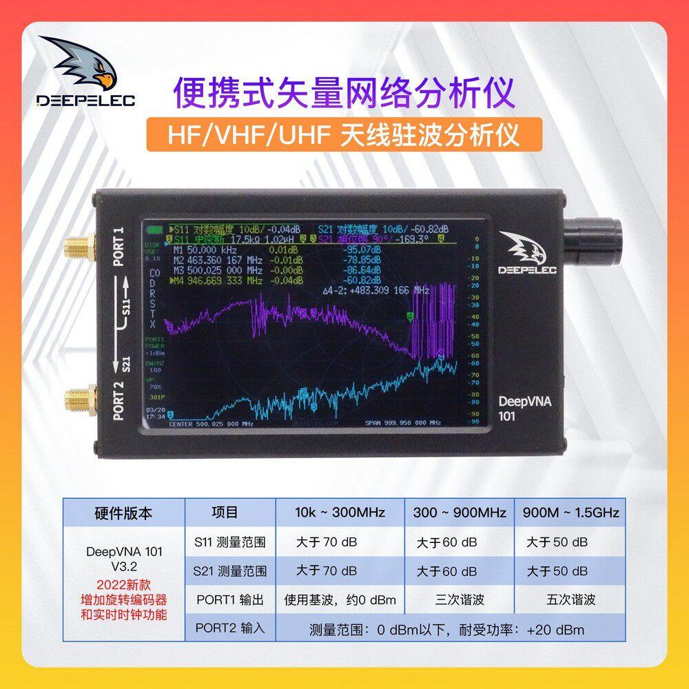 DeepVNA 矢量网路分析仪 NanoVNA HF VHF UHF 天分 短波 驻波表