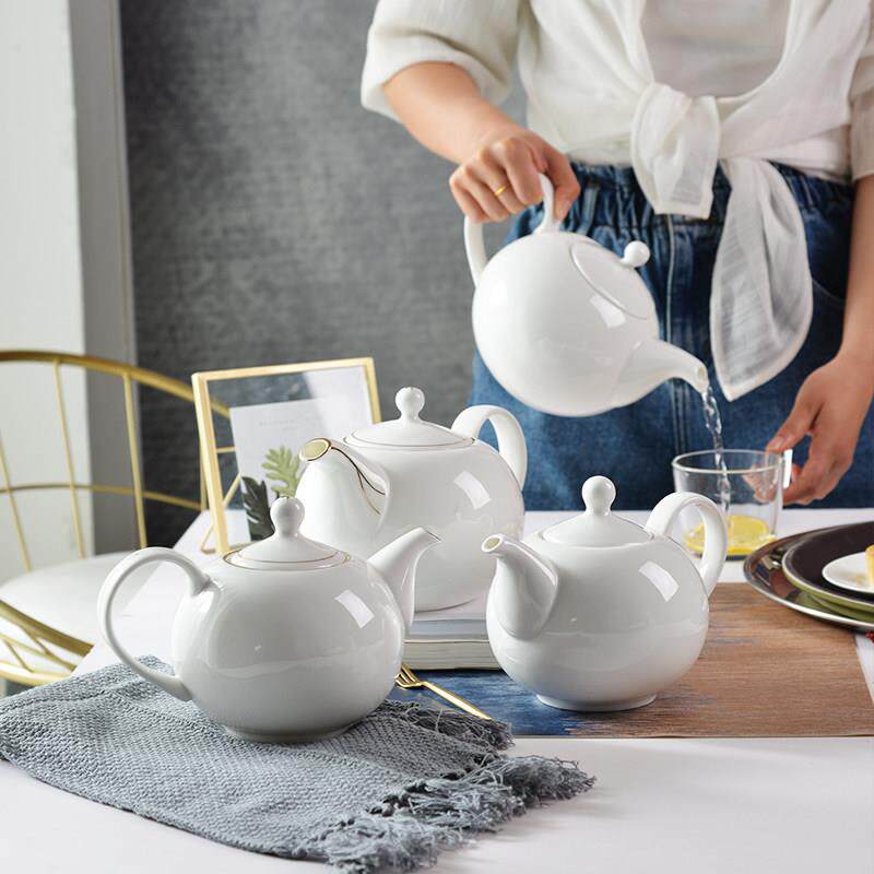 陶瓷咖啡壶套装茶具茶壶奶壶陶茶壶大号冷水壶泡茶壶花茶壶大容量