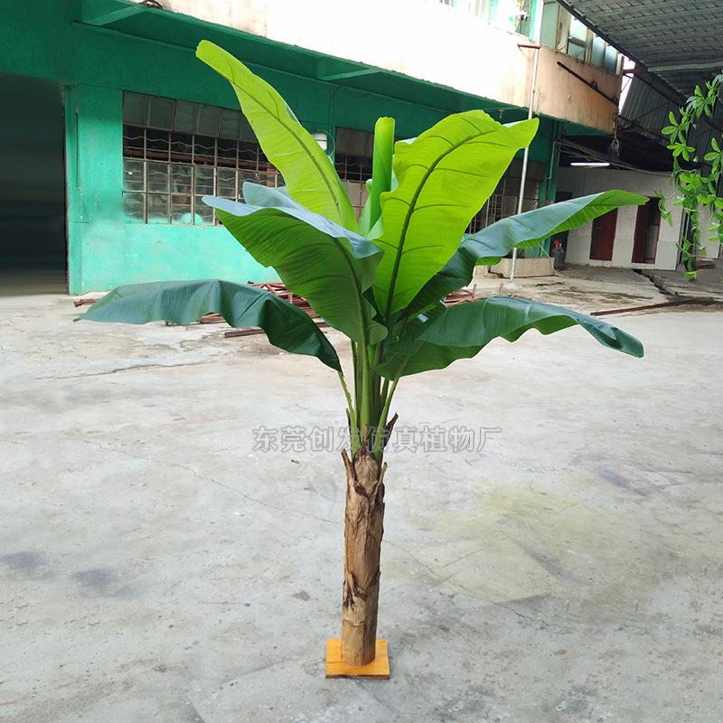 厂家高档过胶真芭从蕉仿叶可GDX按要求做绿植树盆栽芭蕉价格优