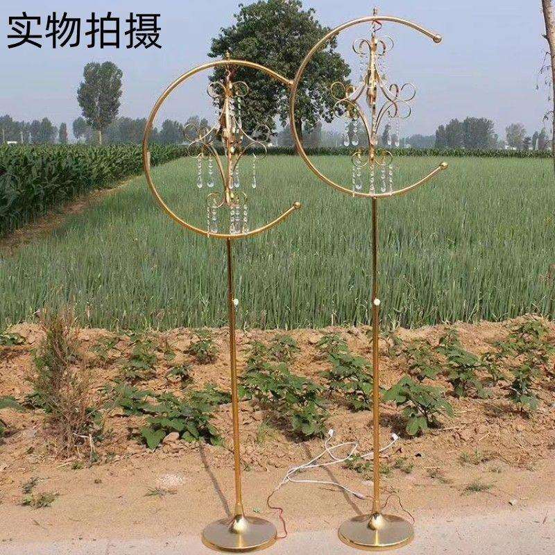 新款婚庆道具铁艺电镀权杖路引灯婚礼路引迎宾区摆件装饰用品