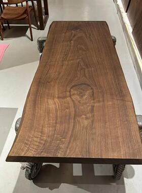 尺寸：174*64-66*6独板北美黑胡桃大板自然边