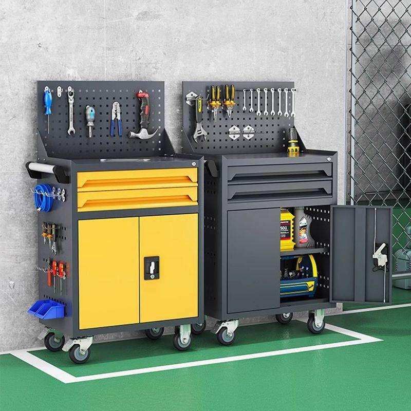重型工具车汽修车间工具五金工具配件三层抽屉多功能工作多层移动