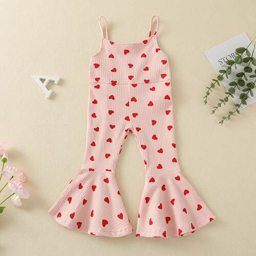 FOCUSNORM 0-5Y Valentines Days Lovely Baby Girls Jumpsuits L