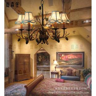 小鸟吊灯 店灯具欧式 美式 乡村复古客厅餐厅吧台卧室地中海服装