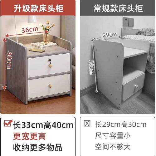 床头简约现代小带型家用收纳锁物储物柜柜置架卧室简易网P36A P30