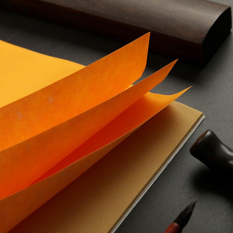 四尺六尺加厚粉彩宣纸仿古五色彩色洒金描金半生半熟书法创作空白