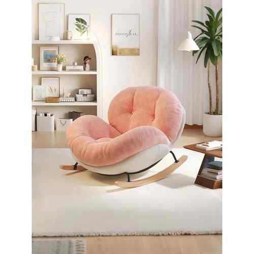 摇摇椅躺椅成人可睡觉奶油风单人蛋壳阳台家用休闲椅客厅懒人沙发