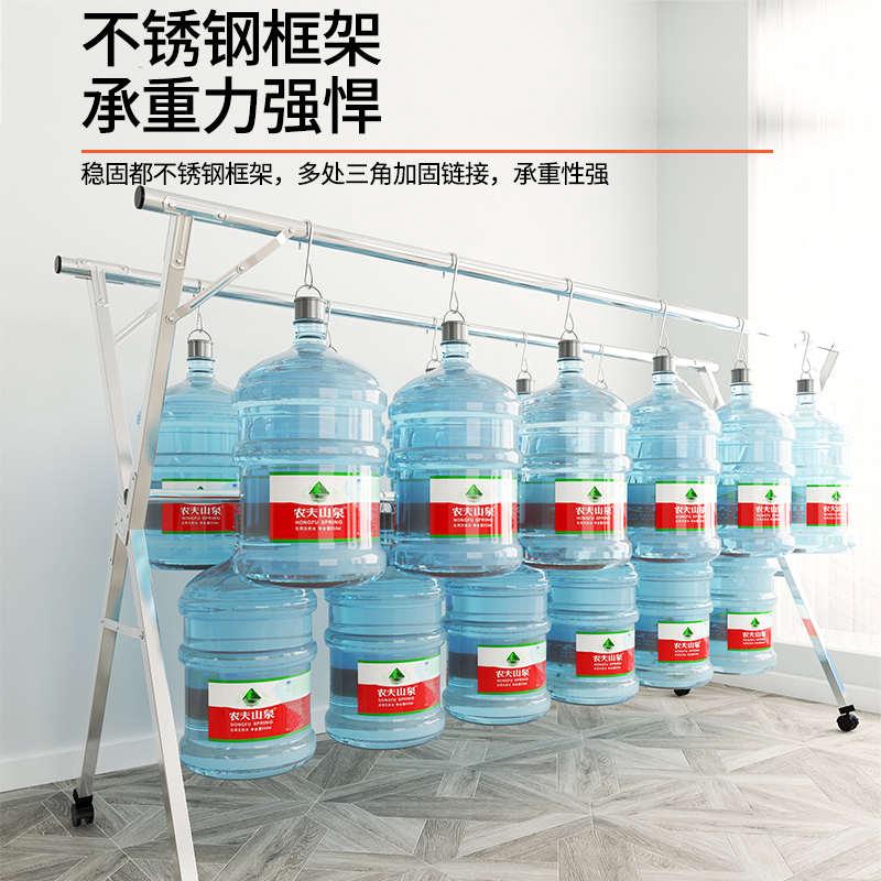不锈钢x形伸缩晾衣架落地折叠衣架晾晒架易收纳衣架晾衣架批发