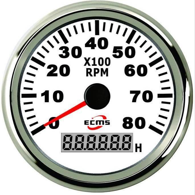 游艇船舶房车汽车改装车指针表转速表8000RPM85毫米