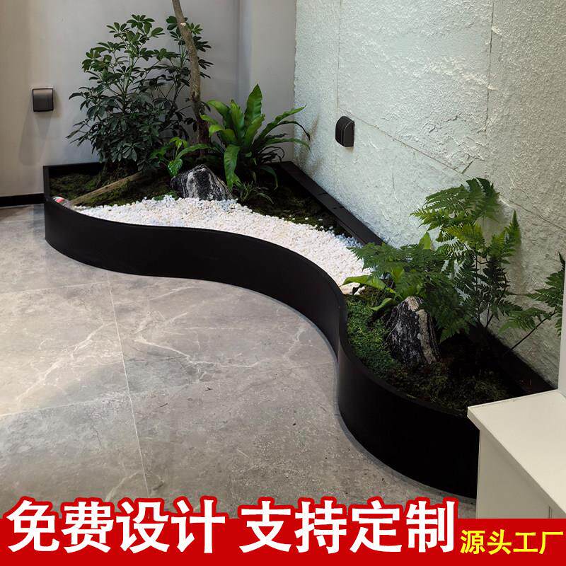 阳台弧形移动花槽定制户外不锈钢花箱异形铁艺花盆室外摆成品花坛