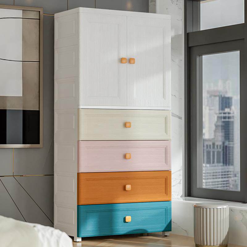 现代儿童衣柜简易柜收纳柜服物柜家用加厚宝无品牌/宝衣婴儿小储