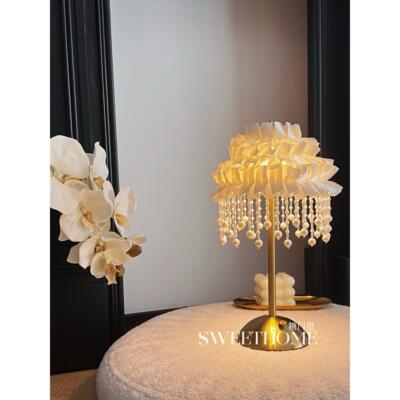 SweetHome * 珍珠流苏 触摸充电小夜灯床头灯卧室调光调色气氛灯