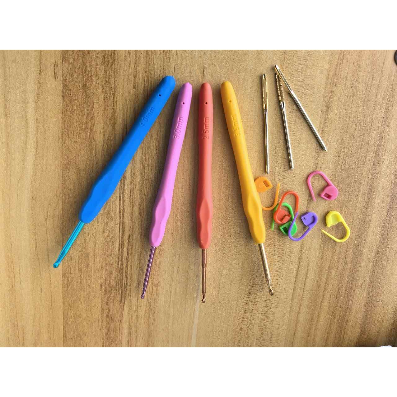 单头钩针编织工具竹柄钩针DIY钩针(单拍不发)
