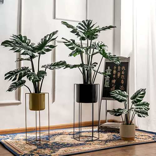 仿真绿植龟背竹假树室内客厅落地仿生植物盆栽北欧风装饰摆件
