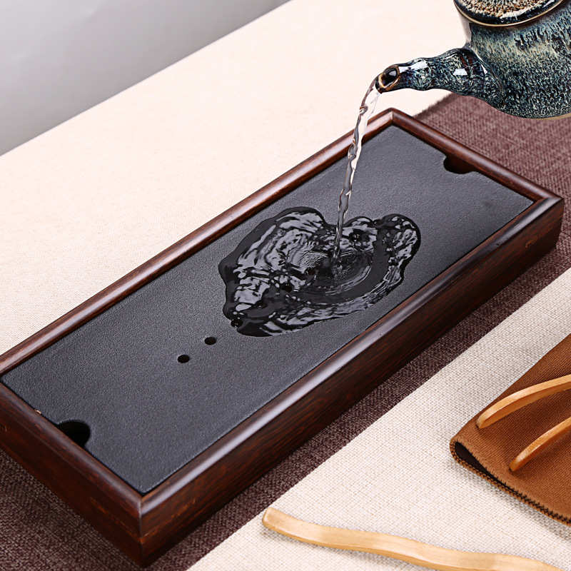 重竹干泡盘 干泡台 盛水竹木茶盘 陶瓷版面茶托 原厂批发LOGO