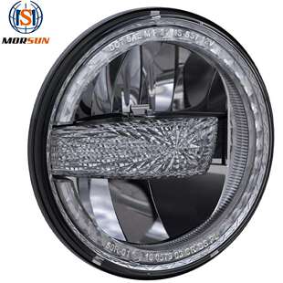 7寸吉普大灯牧马人LED车灯光导日行灯 大灯 适用哈雷新款 改装