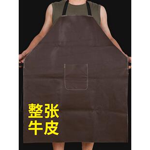 整皮电焊围裙牛皮焊工防护服柔软防烫耐高温耐磨厨房劳保牛皮围裙