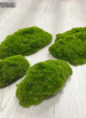 彷真青苔包 绿色小青苔块中式风格花艺软装苔藓鼓包青苔彷真绿