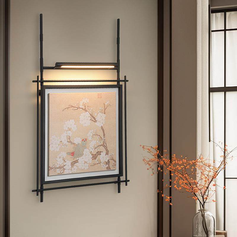 新中式装饰画挂画玄关美学客厅入户过道国风美学展览护眼柔和壁灯