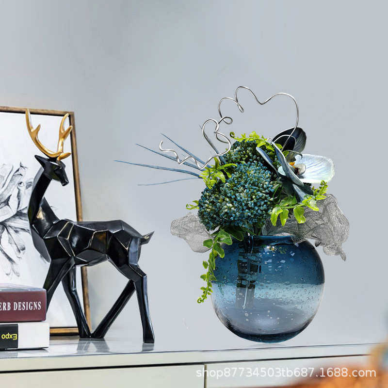 现代轻奢仿真花艺高端摆件样板房客厅餐桌电视柜茶几酒店软装饰品,鲜花速递/花卉仿真/绿植园艺,仿真绿植,淘宝优惠券,粉丝福利购,淘宝优惠卷