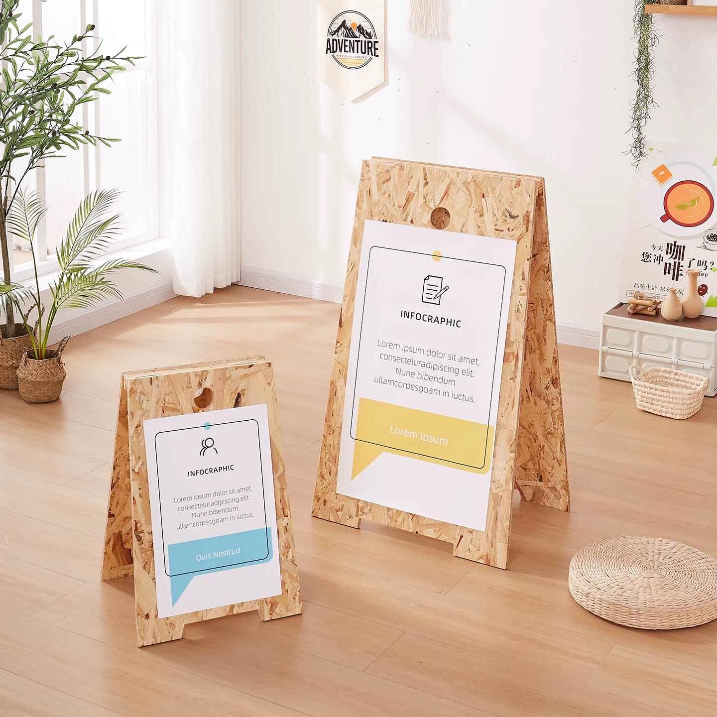 广告牌展示架立式a字板三角架 价格展示牌店面促销海报宣传落地架