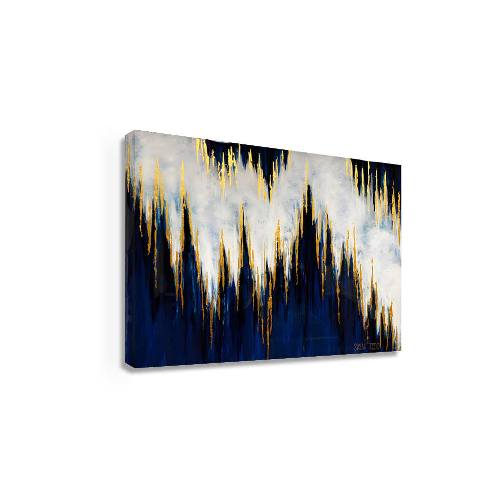 盘古油画墨色抽象鎏金纹厚肌理纯手绘油画 颜料画家居玄关画19448