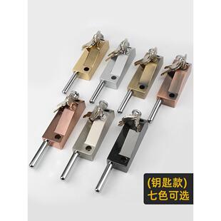 。玻璃锁有框门地锁旋转门锁铝合金门弹簧插销木门地插锁玻璃插销