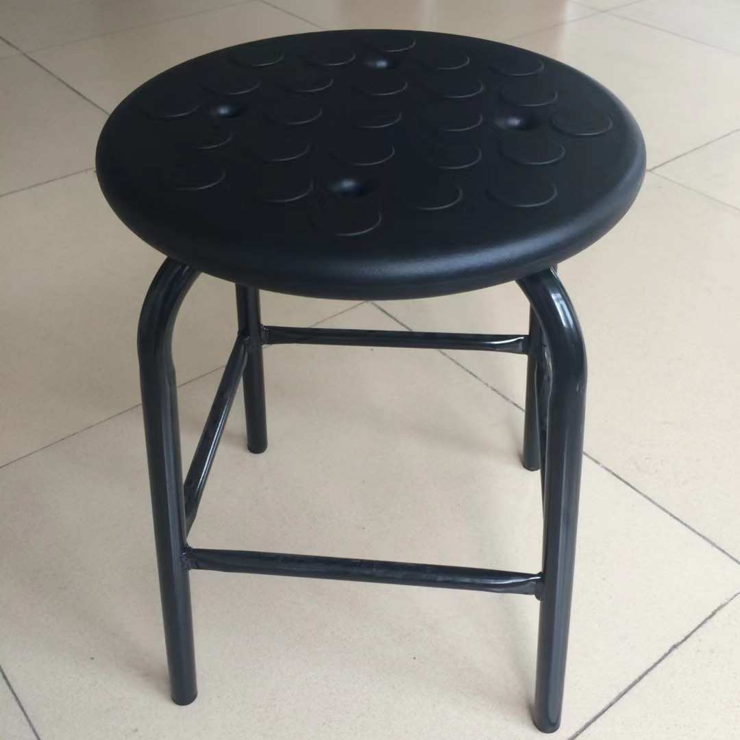 防静电圆凳PU发泡软坐垫车间员工流水线工作凳静音加厚久坐办公