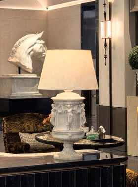 法式雕摆件台灯雕塑售楼处酒店岛台玄关客厅艺术风家居装饰品摆件