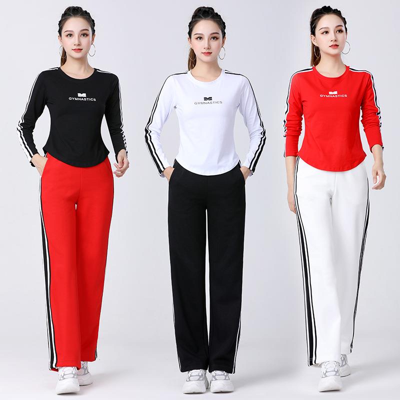广场舞服装秋季新款套装运动休闲时尚跳舞两件套舞蹈服团队演出服