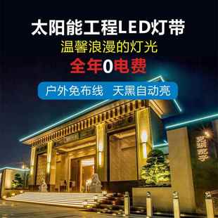 太阳能灯电池外置家用户外庭院别墅花园装 饰灯带防水超亮24V系统