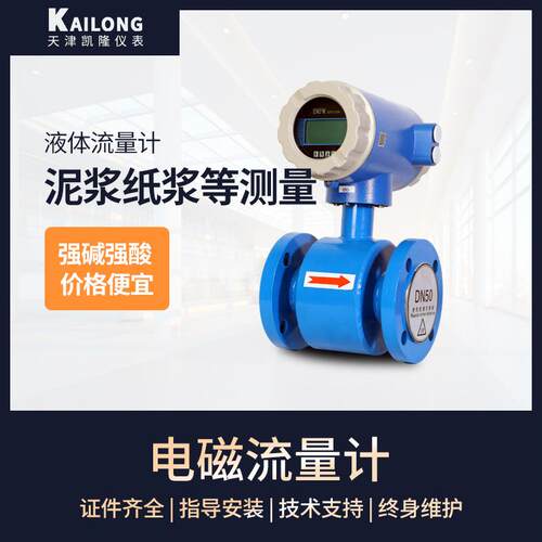 智能电磁流量计316废水泥浆流量计强碱强酸485通讯DN25仪器仪表