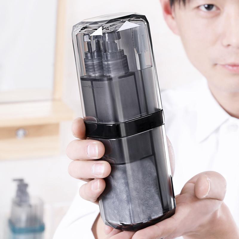 高档洗漱杯套装旅行牙刷盒便携多功能漱口杯牙具盒女乳液器分装瓶