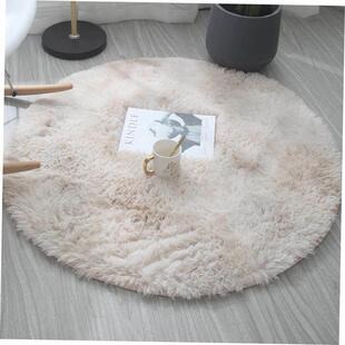 Round Bedroom Carpet Circle for Shaggy Rug Area Fluffy Soft
