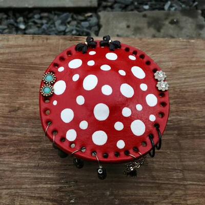 新品 Mushroom Earring Stands 蘑菇耳环架装饰 树脂工艺品