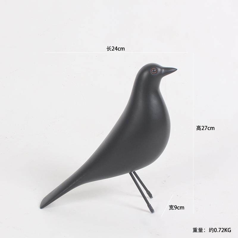 厂家丹麦装饰鸟多颜色家庭创意居家装饰树脂伊姆斯小鸟摆件