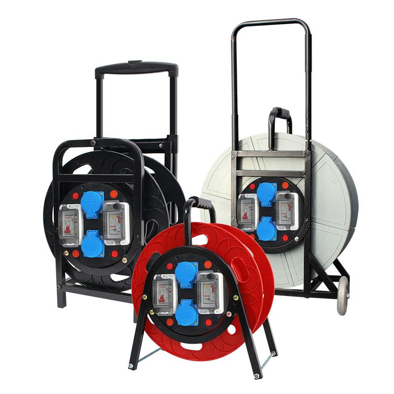 220V一机一闸一保护10A移动电缆盘双漏电双插座绕线盘卷线