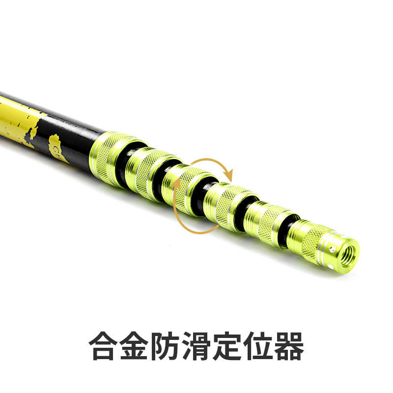 米卡诺短节碳素抄网杆2.1米3米超轻硬钓鱼抄网伸缩定位捞鱼操网竿