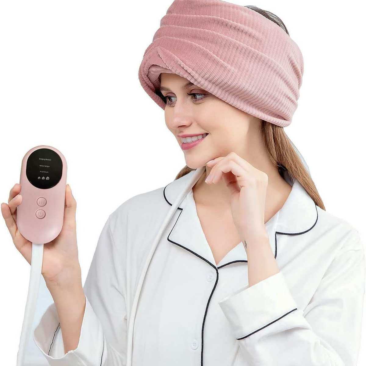 空气波头按摩器加热可折叠按摩器便携带遥控的头部按摩器加热帽,个人护理/保健/按摩器材,头部按摩器,淘宝优惠券,粉丝福利购,淘宝优惠卷