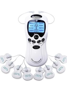 新款直销跨境TENS数码经络仪电子脉冲双输出蓝屏手持迷你多功能按