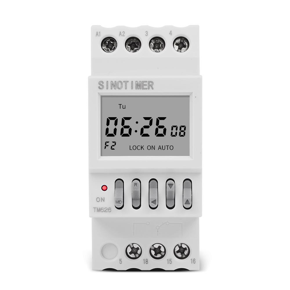 TM626 电源时控开关智能开关定时器控制间隔小1秒 双组输出220V