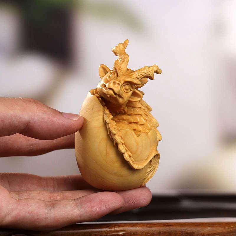 黄杨木雕龙凤呈祥创意摆件龙蛋凤蛋男士女士新中式随身盘玩手把件,家居饰品,木雕,淘宝优惠券,粉丝福利购,淘宝优惠卷