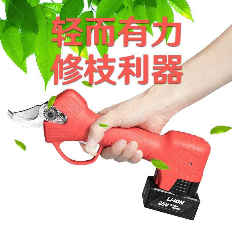 龙威电动修枝剪高空高枝剪充电式园艺剪摘果树枝剪刀大省力粗枝剪图片