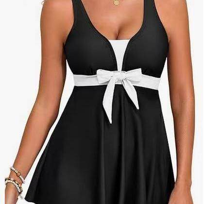 Dress Womens Spandex Printed Two Piece Tankini Swimsuits