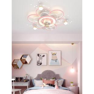 能全光护眼智带风 风 儿童房吸顶灯女孩房卧室扇灯谱2MTQ025新款