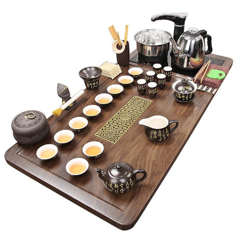 全自动茶烧20211223水盘壶一体茶具套组家客用功厅夫泡茶台整套办