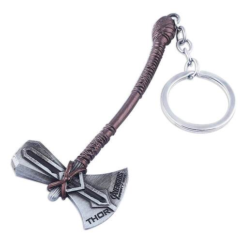 Movie Keychain Thor Weapon Stormbreaker Hammer Keychain for