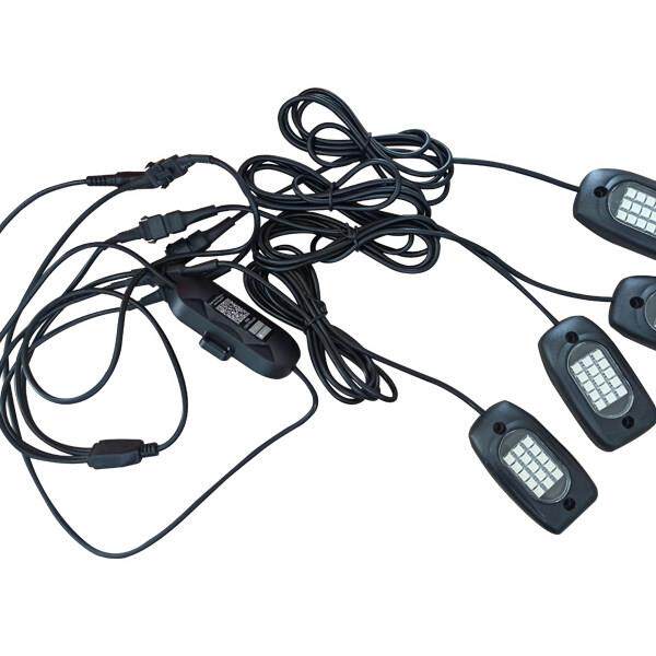 汽车通用底盘灯LED车内氛围灯车载RGB迎宾灯越野车改装件日行灯